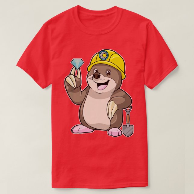 Camiseta Mole como minero con diamante de pala (Diseño del anverso)