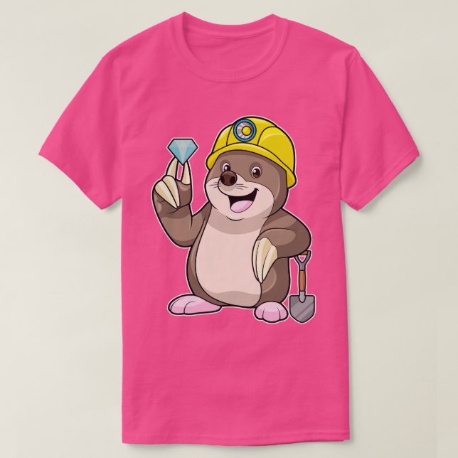 Camiseta Mole como minero con diamante de pala (Diseño del anverso)