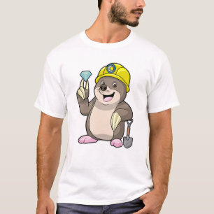 Camiseta Mole como minero con pala y diamante
