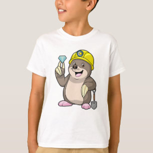 Camiseta Mole como minero con pala y diamante