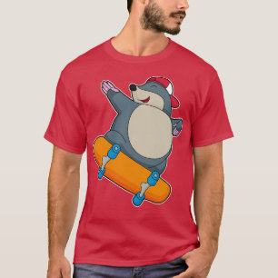 Camiseta Mole como Skater con Skateboard