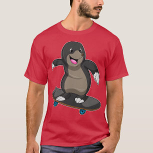 Camiseta Mole como Skater con Skateboard 1