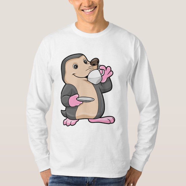 Camiseta Mole con taza de café y sartén (Anverso)