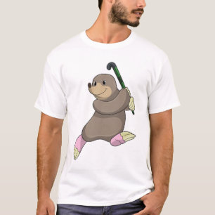 Camiseta Mole en hockey con bate de hockey