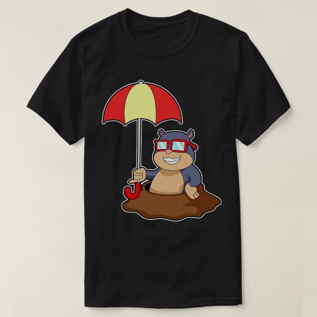 Camiseta Mole en la lluvia con el paraguas (Diseño del anverso)