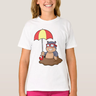 Camiseta Mole en la lluvia con el paraguas
