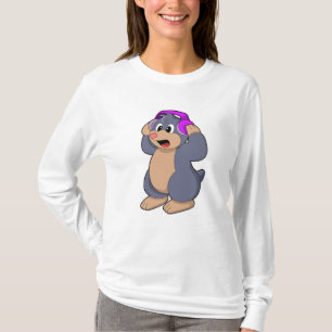 Camiseta Mole en la música con auriculares