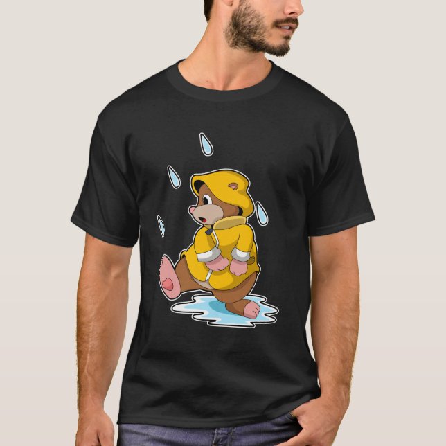 Camiseta Mole en lluvia con gotas de lluvia (Anverso)