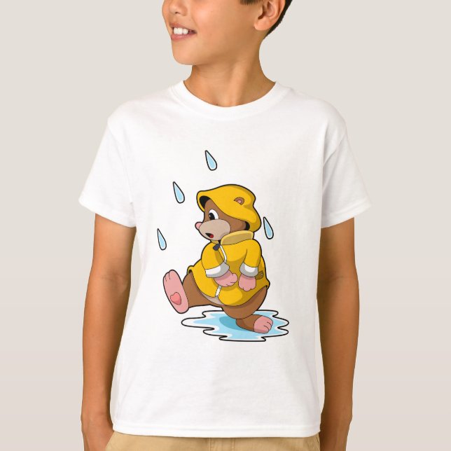 Camiseta Mole en lluvia con gotas de lluvia (Anverso)