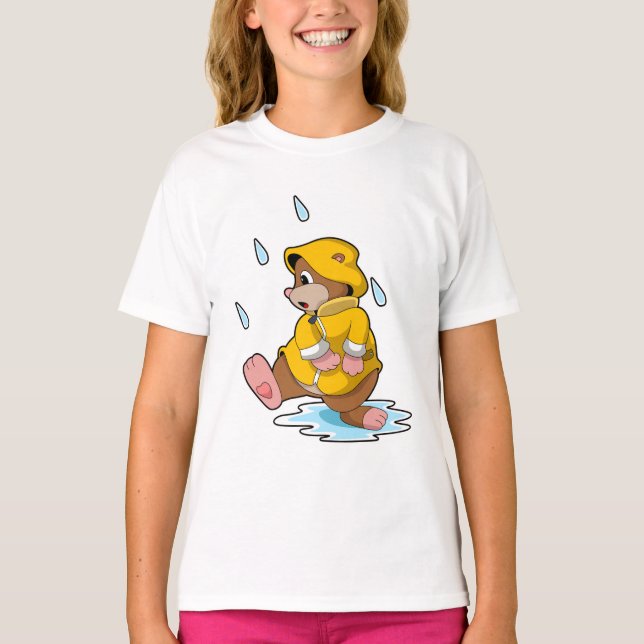 Camiseta Mole en lluvia con gotas de lluvia (Anverso)