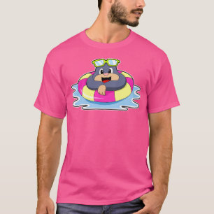 Camiseta Mole en Natación con anillo de natación