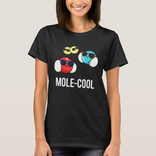 Camiseta Mole-Guay Funny Molécula Pun Dark BG (Anverso)