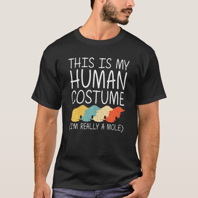 Camiseta Mole Halloween Human Costume Insectivore Shrew Eas (Anverso)