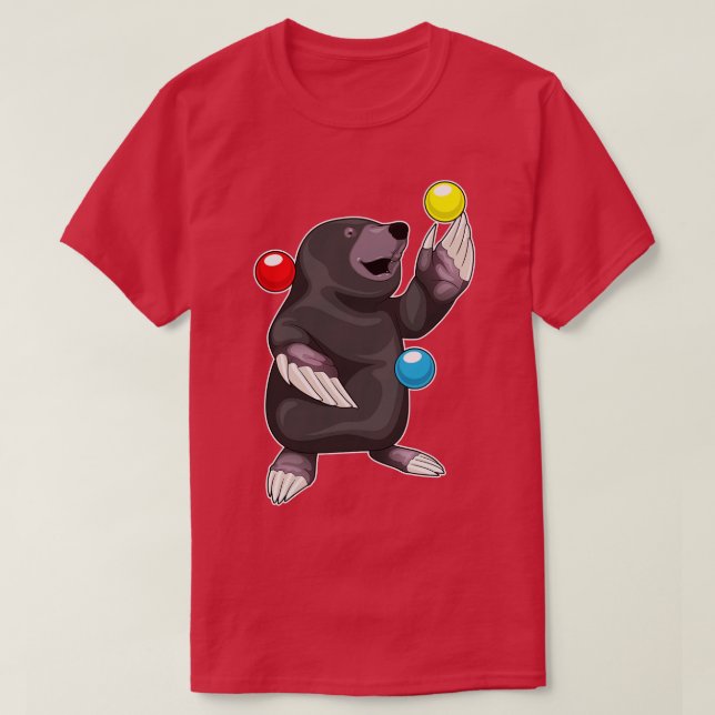 Camiseta Mole Juggler Juggle (Diseño del anverso)