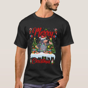 Camiseta Mole Merry Christmas Tree Lighing Santa Mole Xmas