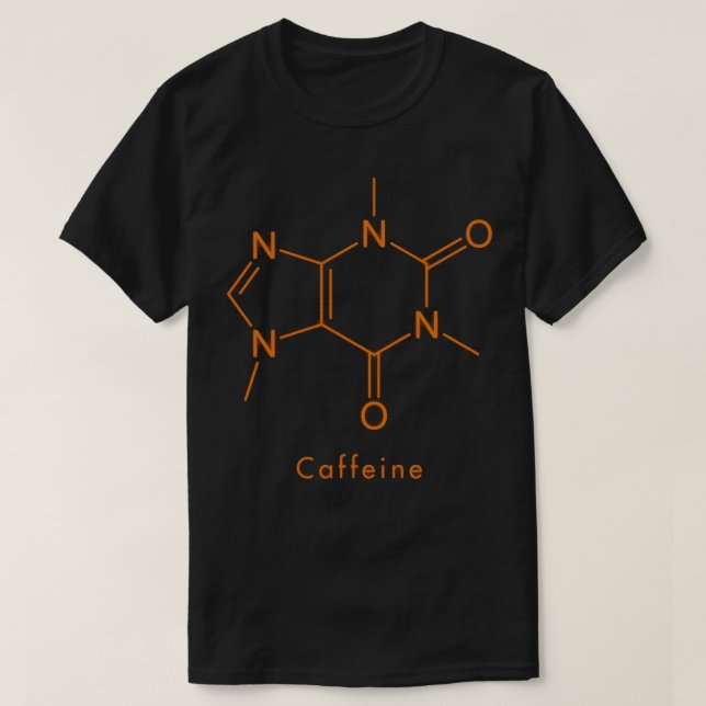 Camiseta Molécula cafeína (Diseño del anverso)