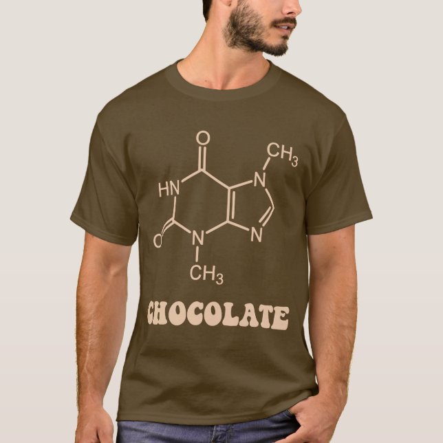 Camiseta Molécula científica de la tebromina del elemento (Anverso)