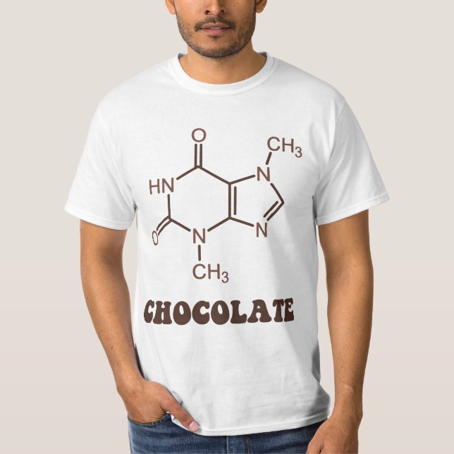 Camiseta Molécula científica de la tebromina del elemento (Anverso)