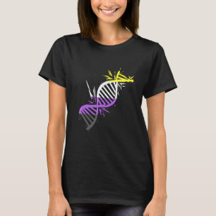 Camiseta Molécula de ADN Bandera No Binaria Orgullo No Bina