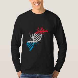 Camiseta Molecula de ADN de Luxemburgo Bandera luxemburgues