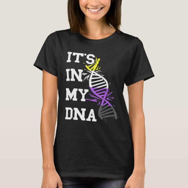 Camiseta Molécula de ADN no binaria LGBT Pride no binario (Anverso)