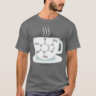Camiseta Molécula de cafeína química