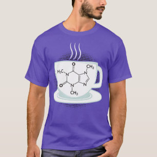 Camiseta Molécula de cafeína química