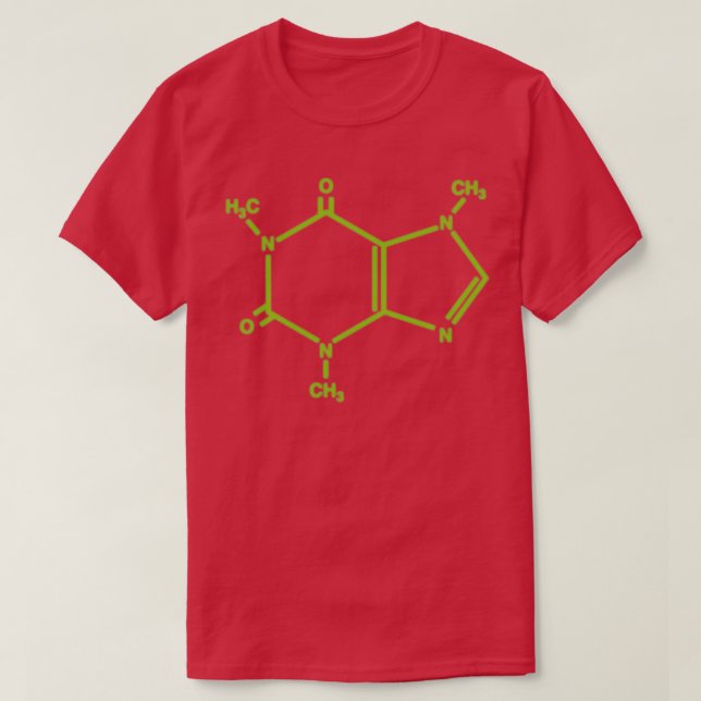Camiseta Molécula de cafeínaTShirt 1 (Diseño del anverso)