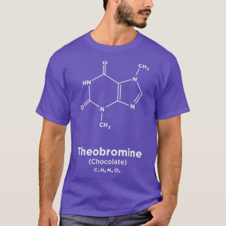 Camiseta Molécula de teobromina de chocolate
