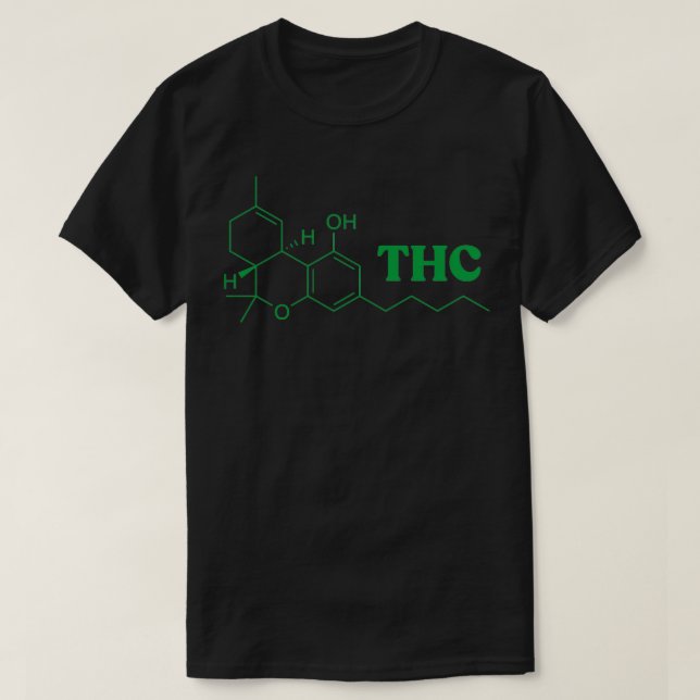 Camiseta MOLÉCULA de THC con nombre (Diseño del anverso)