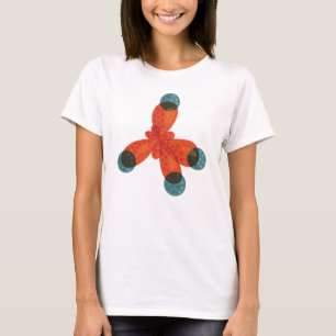 Camiseta Molécula metano del Naranja geológico