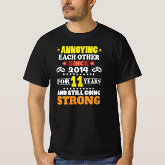 Camiseta Molestándose unos a otros durante 11 años 11ª boda