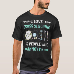 Camiseta Molestarme Punto de Cruz