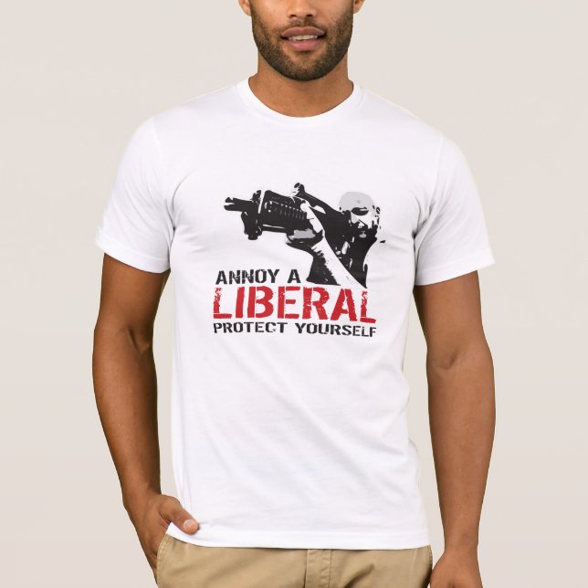 Camiseta Moleste a un liberal, protéjase (Anverso)