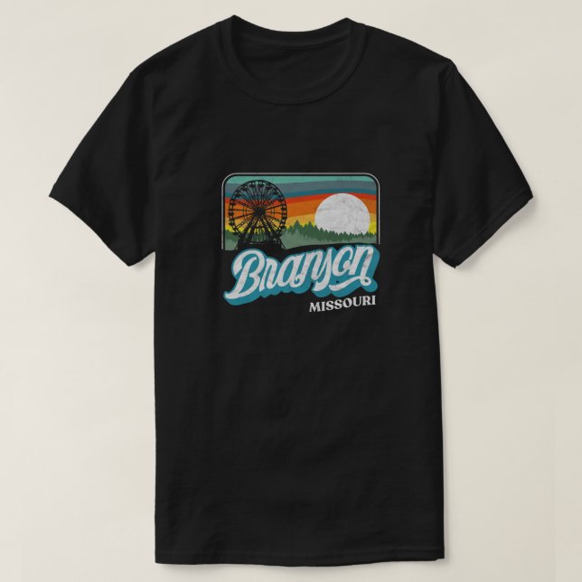 Camiseta Molestias Retro Estilo Branson Missouri Vintage 80 (Diseño del anverso)