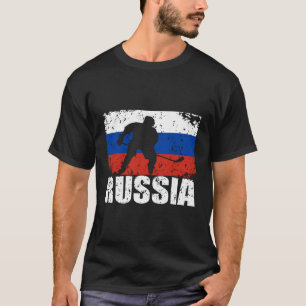 Camiseta Molesto campeón de hockey ruso juego de bandera ru