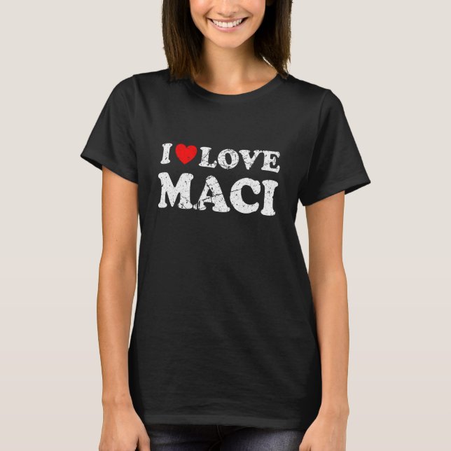 Camiseta Molesto Grunge Gusano Estilo I Amo Maci (Anverso)