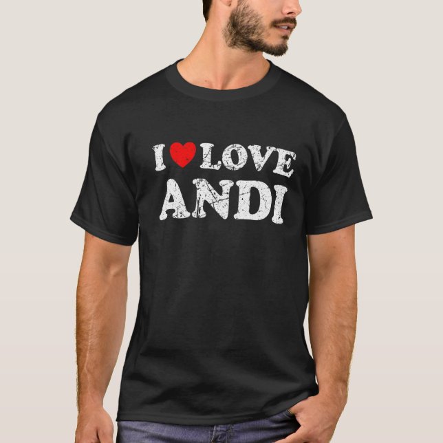 Camiseta Molesto Grunge Worll Style I Love Andi (Anverso)