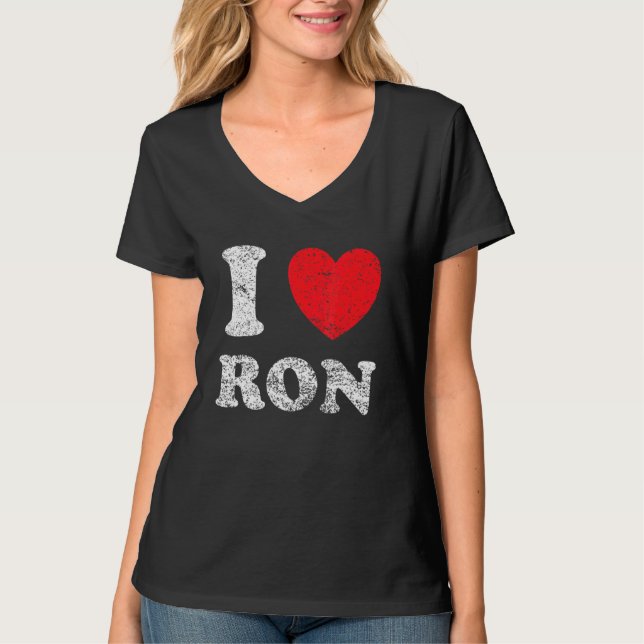 Camiseta Molesto Grunge Worll Style I Love Ron (Anverso)