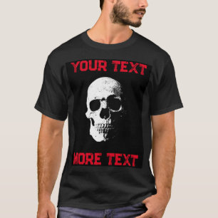 Camiseta Molesto texto masculino moderno cráneo de Hallowee