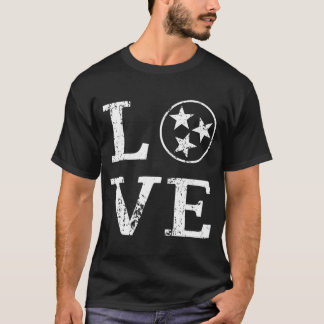 Camiseta Molesto Vintage Tennessee State Flag Retro Love
