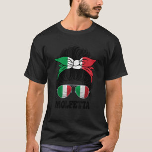 Camiseta Molfetta Italia Chica italiano Messy Hair Orgullo 