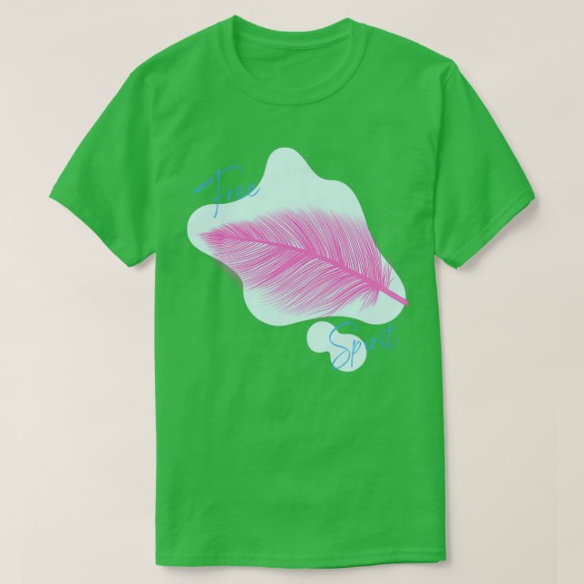 Camiseta Molinador de panadería Pink Feather Free Spirit 1 (Diseño del anverso)