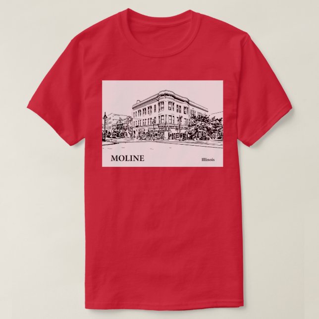 Camiseta Moline Illinois TShirt 2 (Diseño del anverso)