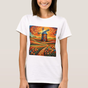 Camiseta Molino de viento al atardecer 1