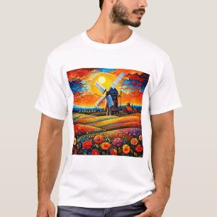 Camiseta Molino de viento al atardecer 7
