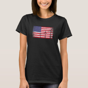 Camiseta Molino de viento de bandera estadounidense con ene