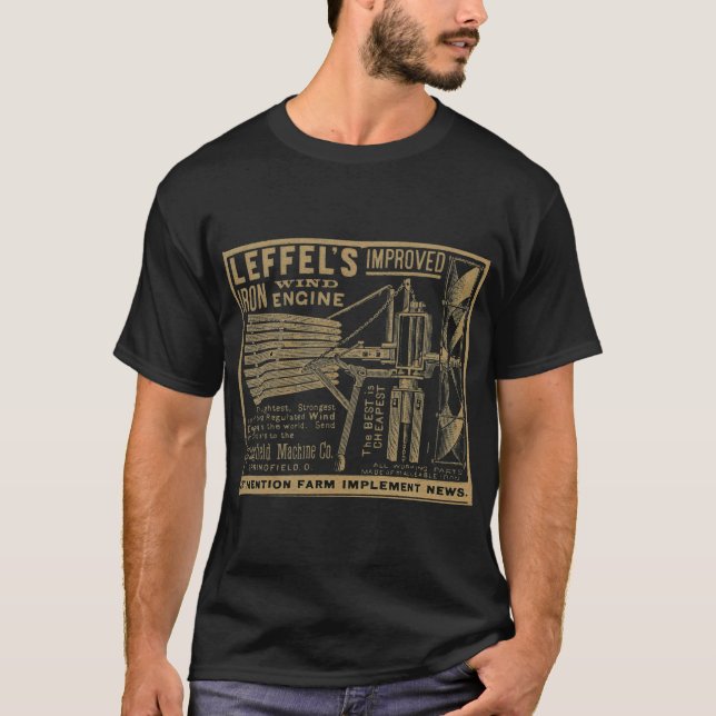 Camiseta Molino de viento de hierro mejorado de Leffel 1885 (Anverso)