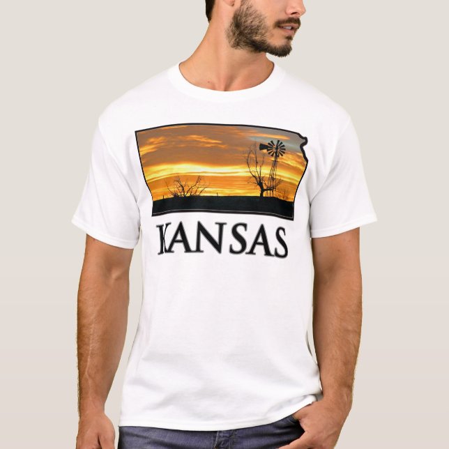 Camiseta Molino de viento de la granja de Kansas (Anverso)