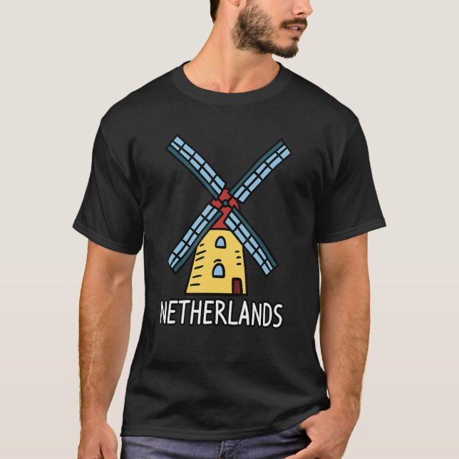 Camiseta Molino de viento Holanda Países Bajos 1 (Anverso)